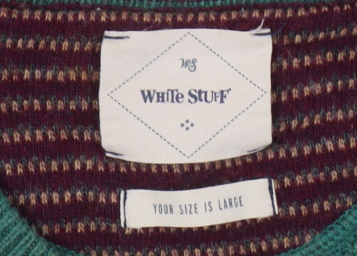 White Stuff Men's Large Green Pullover Jumper