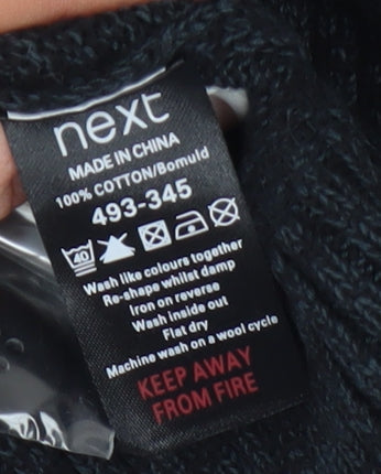 Next Men's Black Hooded Pullover Jumper - S