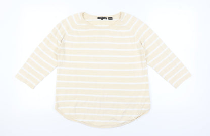 Womens UK Size M Jeanne Pierre Beige Pullover Jumper