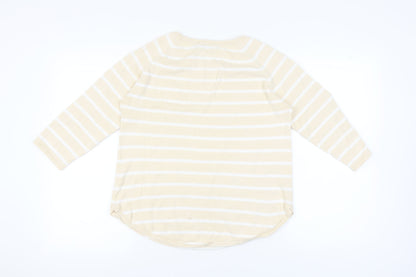 Womens UK Size M Jeanne Pierre Beige Pullover Jumper