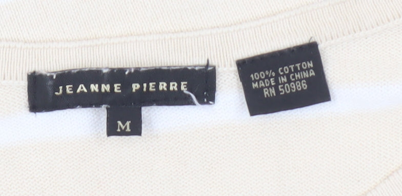 Womens UK Size M Jeanne Pierre Beige Pullover Jumper