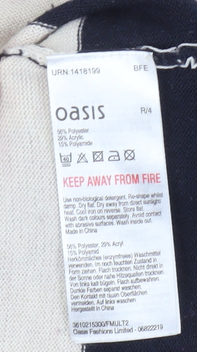 Womens UK Size L Oasis Multicoloured Cardigan Jumper