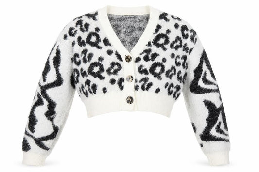 Womens UK Size S PRETTYLITTLETHING White Cardigan Jumper