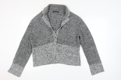 Womens UK Size 18 Casual Club Grey Cardigan Jumper