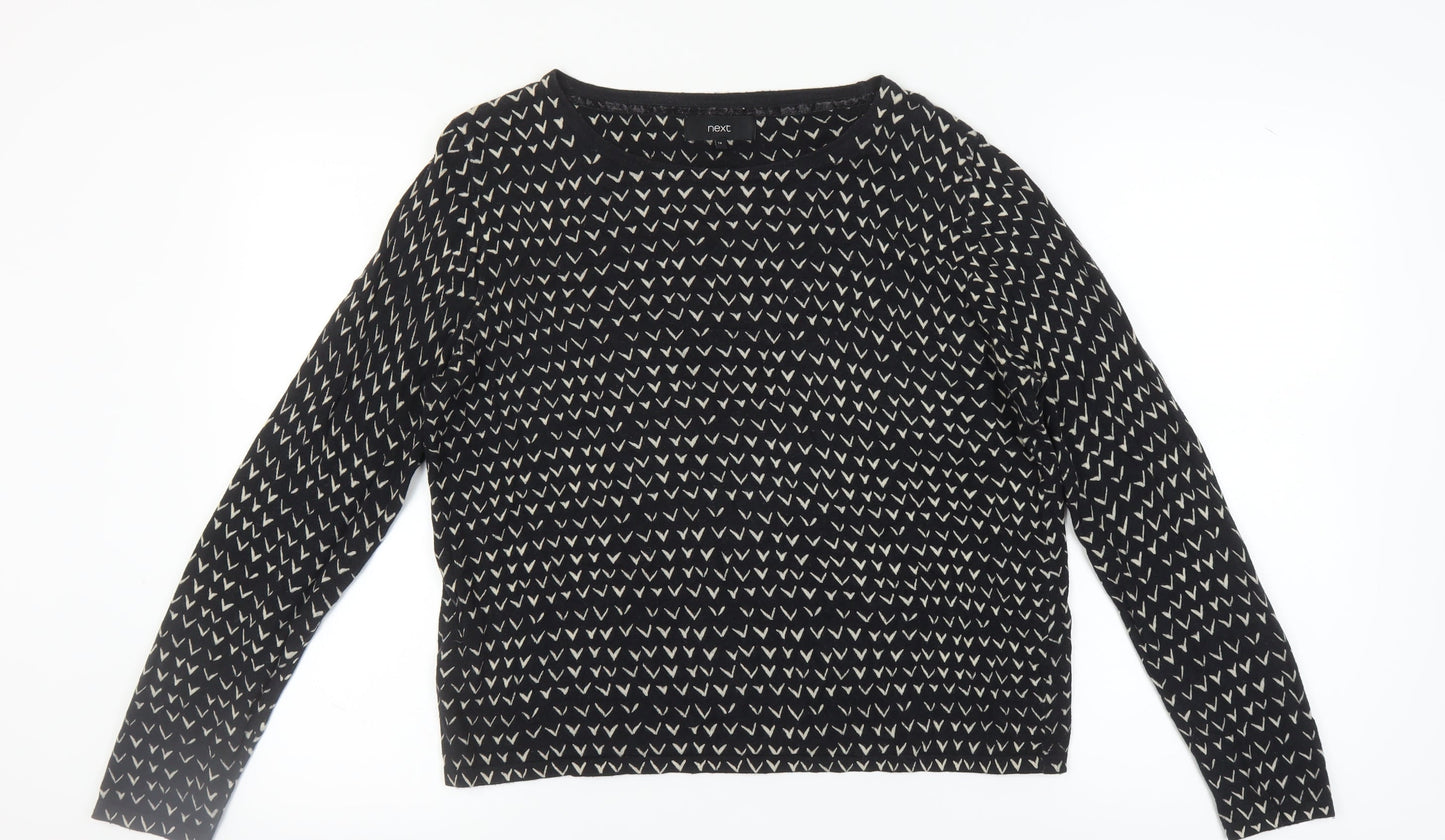 Womens UK Size 14 NEXT Black Pullover Jumper