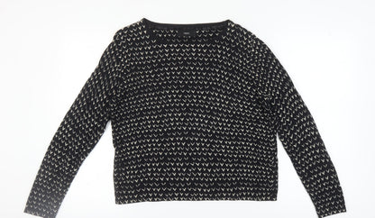 Womens UK Size 14 NEXT Black Pullover Jumper