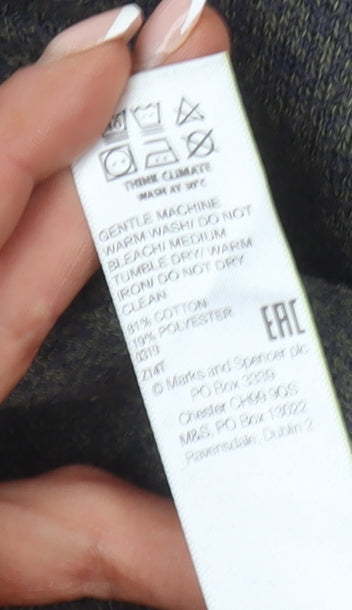 Marks and Spencer Men's Green Pullover Jumper, Size L