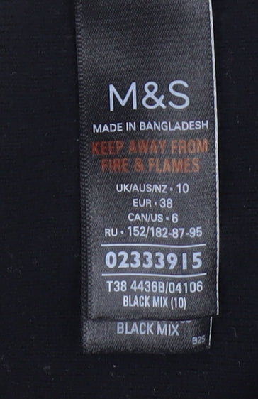 Womens UK Size 10 Marks and Spencer Black Pullover Jumper