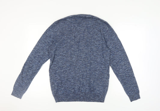Next Men's Blue Pullover Jumper, M, Crew Neck, Casual