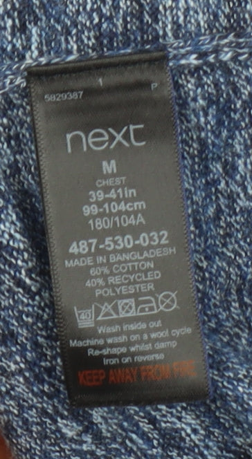 Next Men's Blue Pullover Jumper, M, Crew Neck, Casual