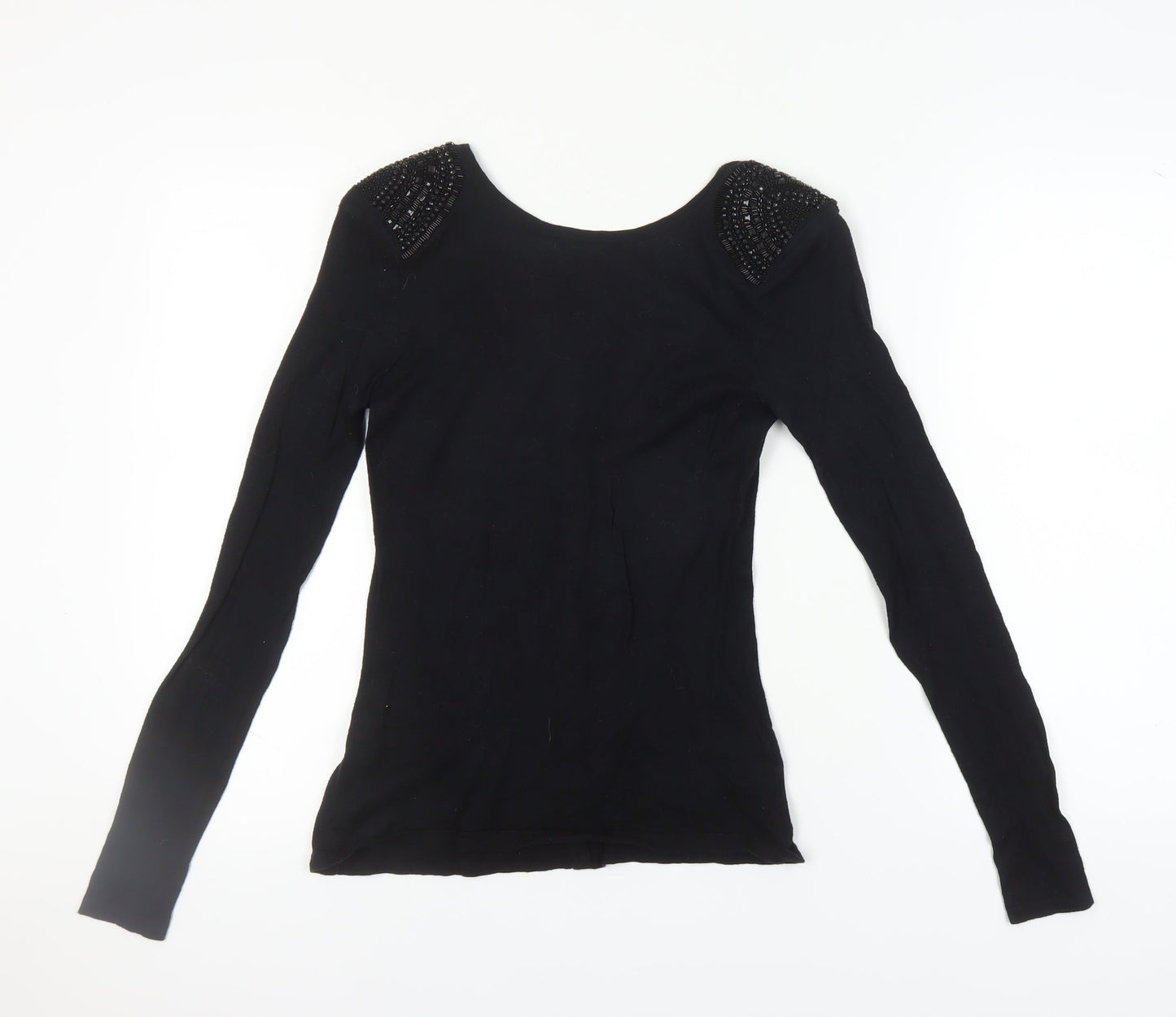 Womens UK Size XS Ted Baker Black Cardigan Jumper