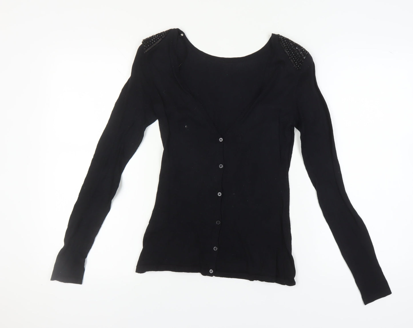 Womens UK Size XS Ted Baker Black Cardigan Jumper