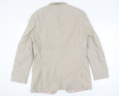 Mens UK Size 40 Ben Sherman Regular Beige Suit Jacket