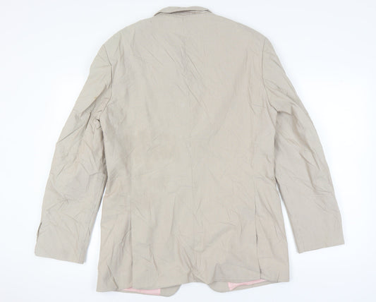 Mens UK Size 40 Ben Sherman Regular Beige Suit Jacket