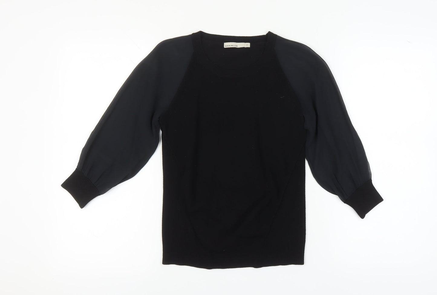 Womens UK Size 6 Karen Millen Black Pullover Jumper