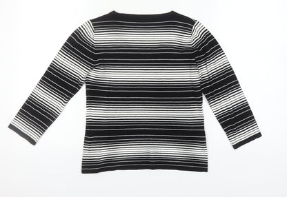 Womens UK Size 12 Laura Ashley Black Pullover Jumper