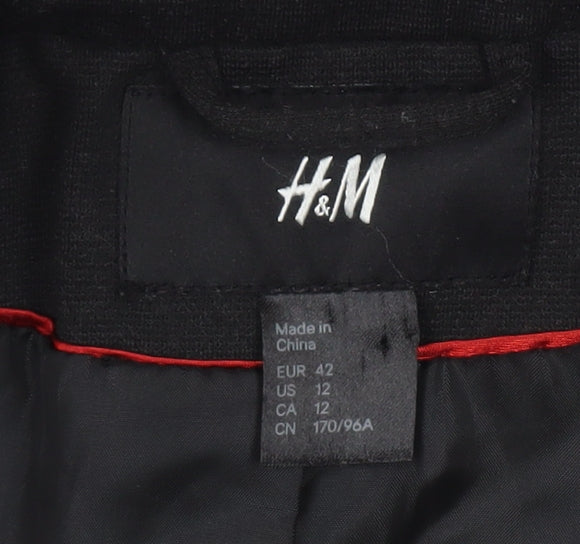 H&M Women's Black Blazer Size 14, Party Jacket