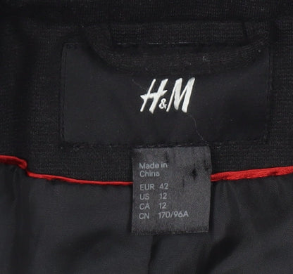 H&M Women's Black Blazer Size 14, Party Jacket