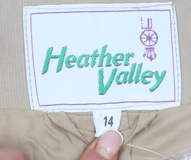 Heather Valley Women's Beige Suit Jacket Size 14