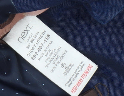 Mens UK Size 34 NEXT Regular Blue Suit Jacket