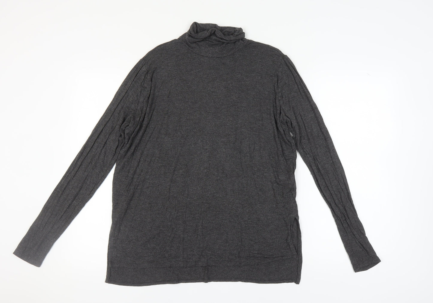 Abercrombie & Fitch Women's Grey Roll Neck Top M