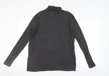 Abercrombie & Fitch Women's Grey Roll Neck Top M