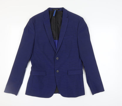 Mens UK Size 40 Zara Man Regular Blue Suit Jacket