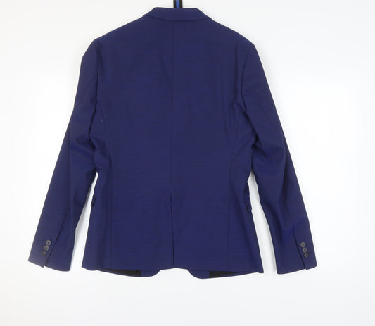 Mens UK Size 40 Zara Man Regular Blue Suit Jacket