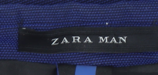 Mens UK Size 40 Zara Man Regular Blue Suit Jacket