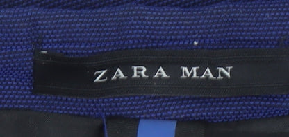 Mens UK Size 40 Zara Man Regular Blue Suit Jacket