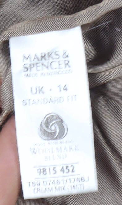 Marks and Spencer Women's Multicoloured Check Blazer, Size 14