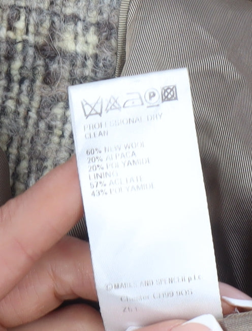 Marks and Spencer Women's Multicoloured Check Blazer, Size 14