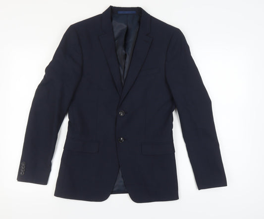 Mens UK Size 34 Topman Regular Blue Suit Jacket