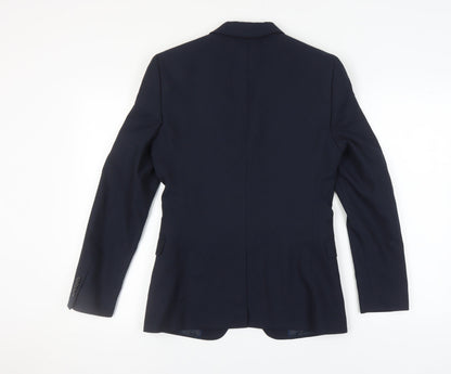 Mens UK Size 34 Topman Regular Blue Suit Jacket