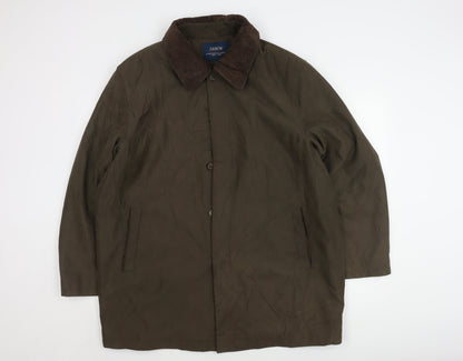 Arrow Men's XXL Green Overcoat Lined Button Coat