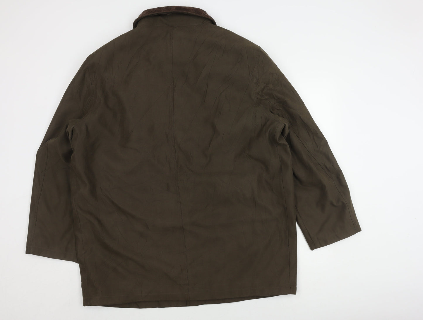 Arrow Men's XXL Green Overcoat Lined Button Coat