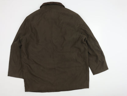 Arrow Men's XXL Green Overcoat Lined Button Coat