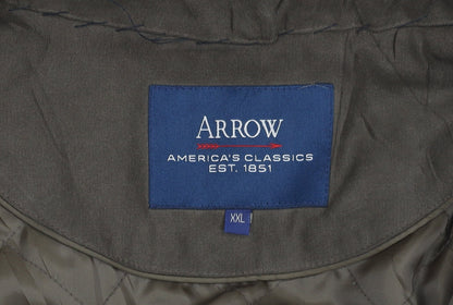 Arrow Men's XXL Green Overcoat Lined Button Coat