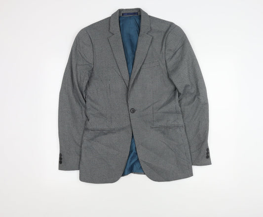 Mens UK Size 34 Topman Regular Grey Suit Jacket
