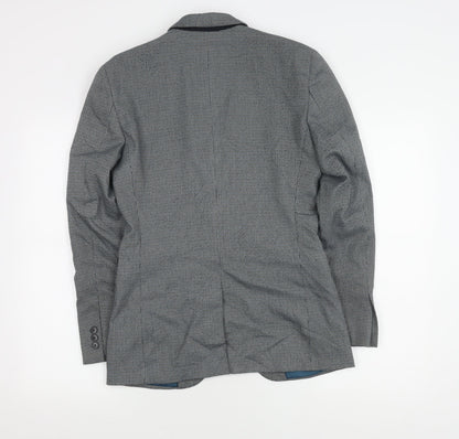 Mens UK Size 34 Topman Regular Grey Suit Jacket