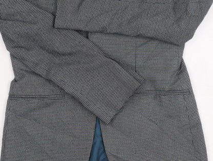 Mens UK Size 34 Topman Regular Grey Suit Jacket