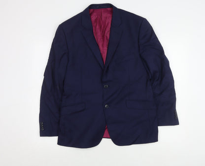Mens UK Size 40 Performance Suit Regular Blue Suit Jacket