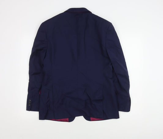 Mens UK Size 40 Performance Suit Regular Blue Suit Jacket