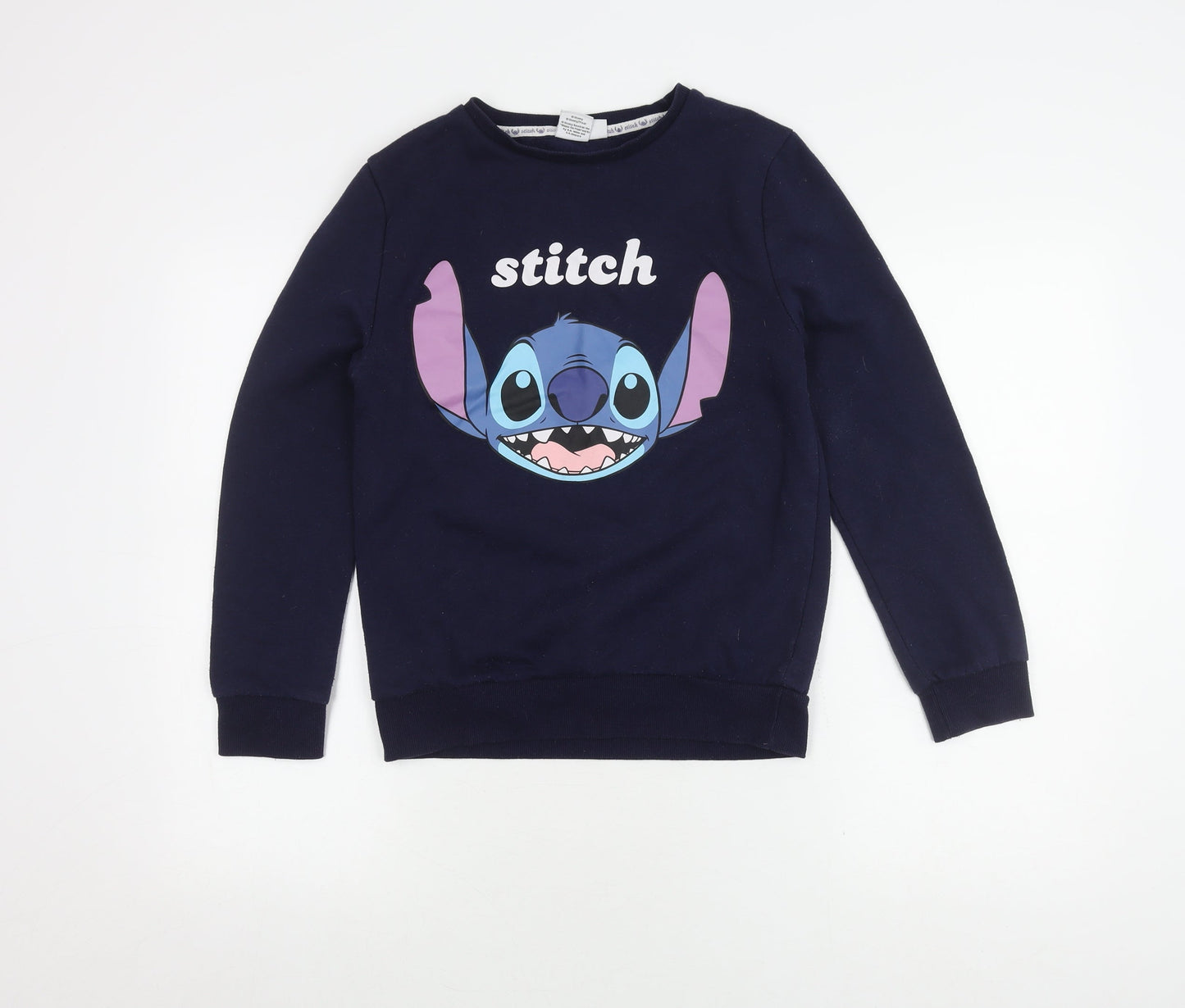 Womens UK Size 2XS Disney Blue Pullover Sweatshirt