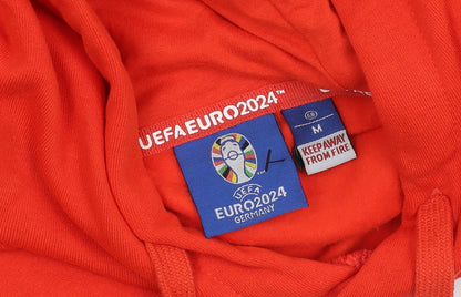 UEFA EURO 2024 Men's Red Pullover Hoodie M