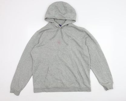 Mens UK Size L Nike Grey Pullover Hoodie