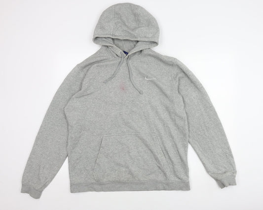 Mens UK Size L Nike Grey Pullover Hoodie