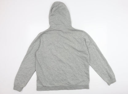 Mens UK Size L Nike Grey Pullover Hoodie