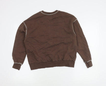 Teens UK Size XS Pull&Bear Brown Pullover Sweatshirt