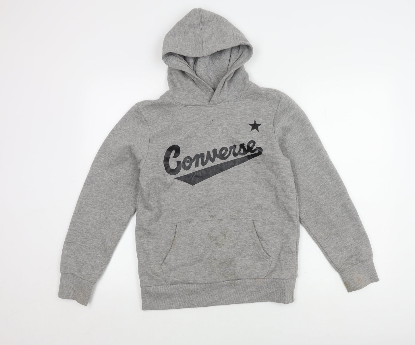 Converse Grey Girls' Pullover Hoodie, Size 12-13 Years, Casual